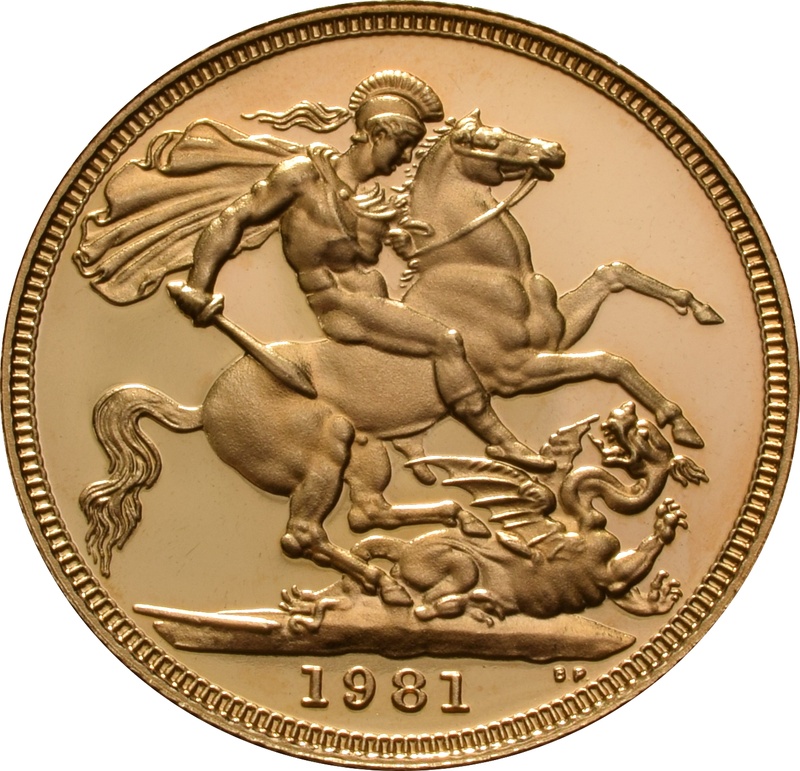 1981 Gold Sovereign - Elizabeth II Decimal head - Proof No box