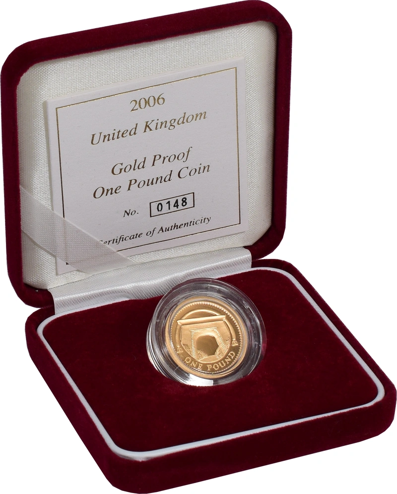 2006 Proof Gold 1 Pound Coin Egyptian Arch Bridge Boxed