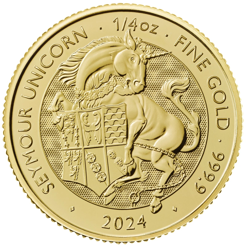 2024 Seymour Unicorn Gold Coin Tudor Beasts 1/4oz