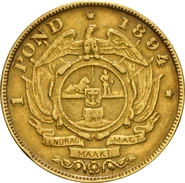 1894 1 Pond Gold Coin South Africa