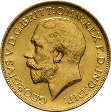 1917 Gold Sovereign Coin George V Sydney