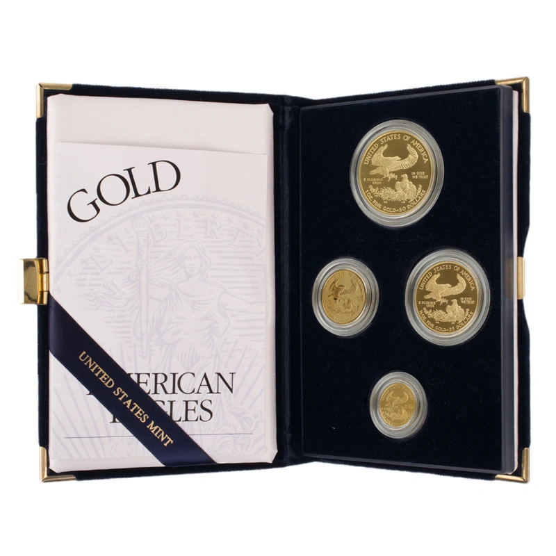 2003 Proof Gold Eagle 4 Coin Set Boxed