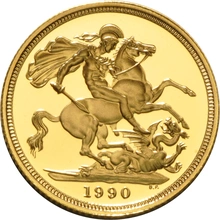 1990 Proof Gold Sovereign 3 Coin Set Boxed