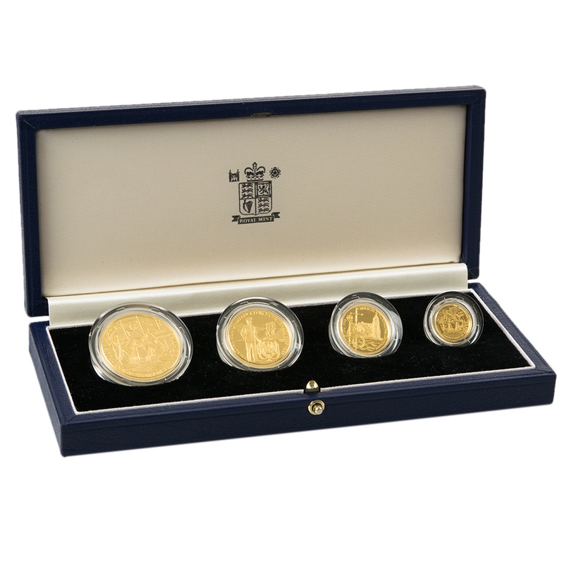 1992 Falkland Islands Heritage Year 4-Coin Gold Proof Set Boxed