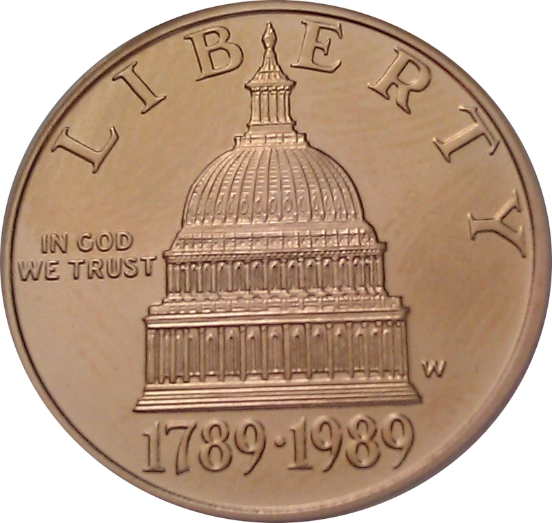 1989 Bicentennial of the Congress - American Gold Commemorative $5