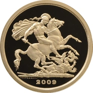 2009 Proof Gold £5 Coin Quintuple Sovereign