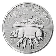 2019 Year of the Pig Silver Coin 1oz Royal Mint Lunar Series