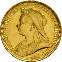 1893 Gold Sovereign - Victoria Old Head - M