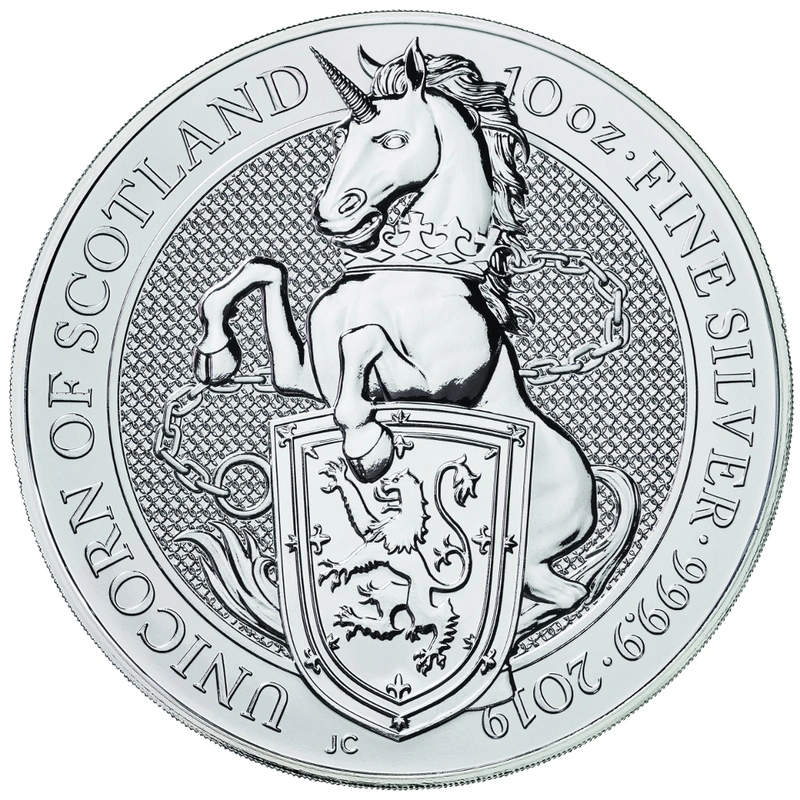 2019 10oz Unicorn of Scotland Silver Coin Queen's Beasts