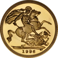 1996 Proof Gold Half Sovereign Elizabeth II Third Head