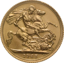 1965 Gold Sovereign Coin Elizabeth II Young Head