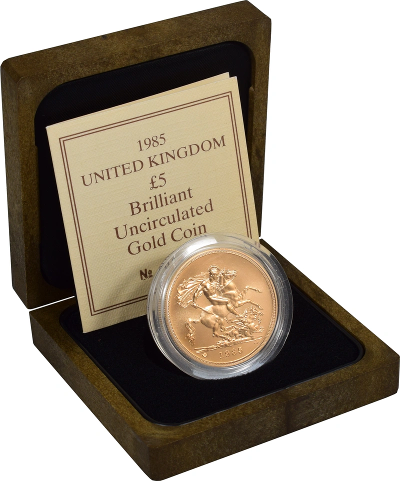 1985 Gold £5 Coin Brilliant Uncirculated Boxed