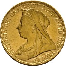 1900 Gold Sovereign Coin Queen Victoria Old Head Sydney