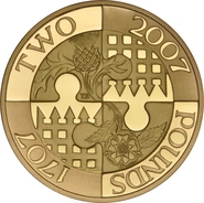 2007 Proof £2 Coin Gold Double Sovereign Act of Union