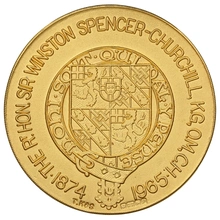 1965 Winston Churchill Gold Medal TKS 1.5" Boxed