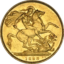 1823 £2 Coin Gold Double Sovereign George IV NGC AU58