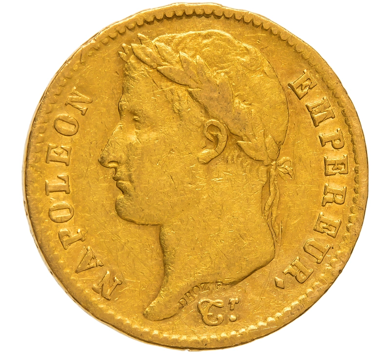 1808 French 20 Francs Gold Coin Napoleon I Laureate Head A