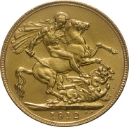 1912 Gold Sovereign Coin George V