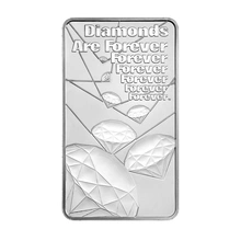 10oz Silver Bar James Bond 007 Diamonds are Forever