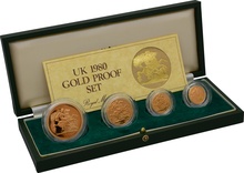 1980 Gold Proof Sovereign Four Coin Set