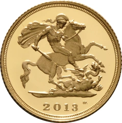 2013 Proof Gold Half Sovereign Elizabeth II Fourth Head