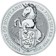 2019 10oz Unicorn of Scotland Silver Coin Queen's Beasts