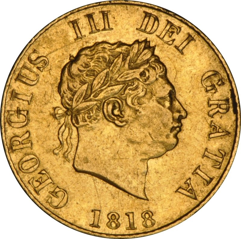 1818 George III Gold Half Sovereign NGC AU55