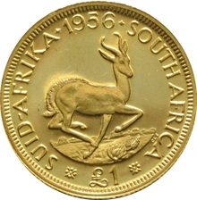 1956 £1 Gold Coin South Africa Elizabeth II