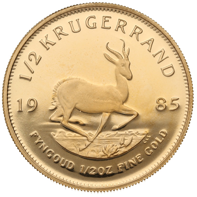 1985 Proof Half Ounce Krugerrand Gold Coin