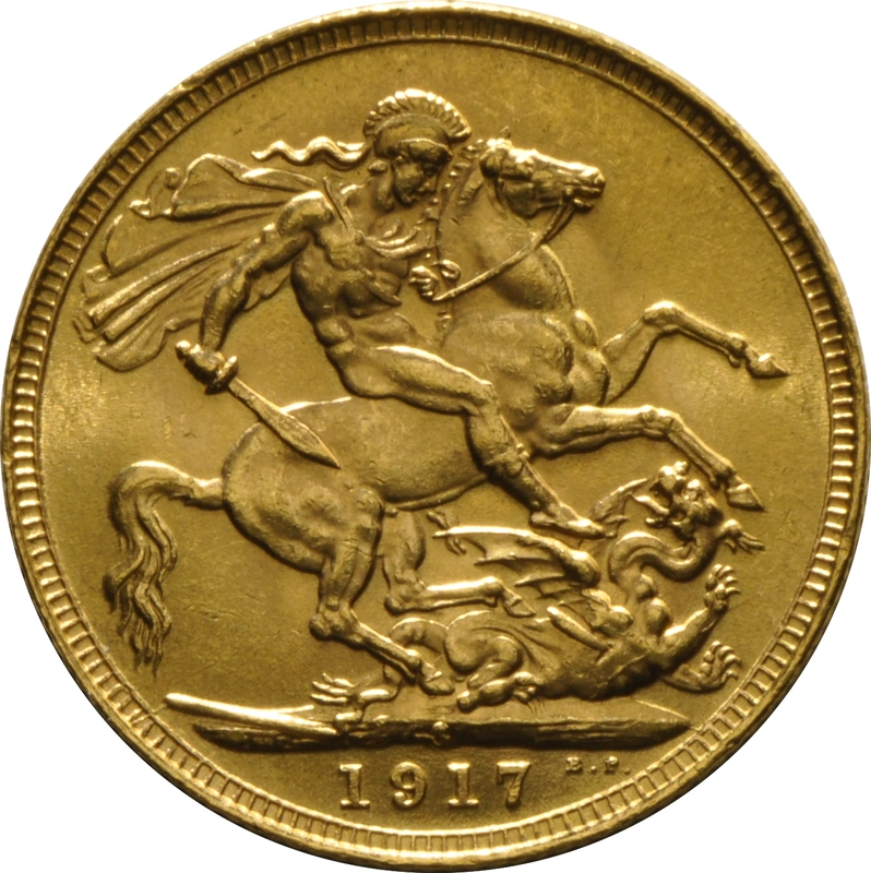 1917 Gold Sovereign Coin George V Sydney