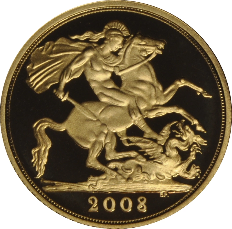 2008 Proof Gold Half Sovereign Elizabeth II Fourth Head