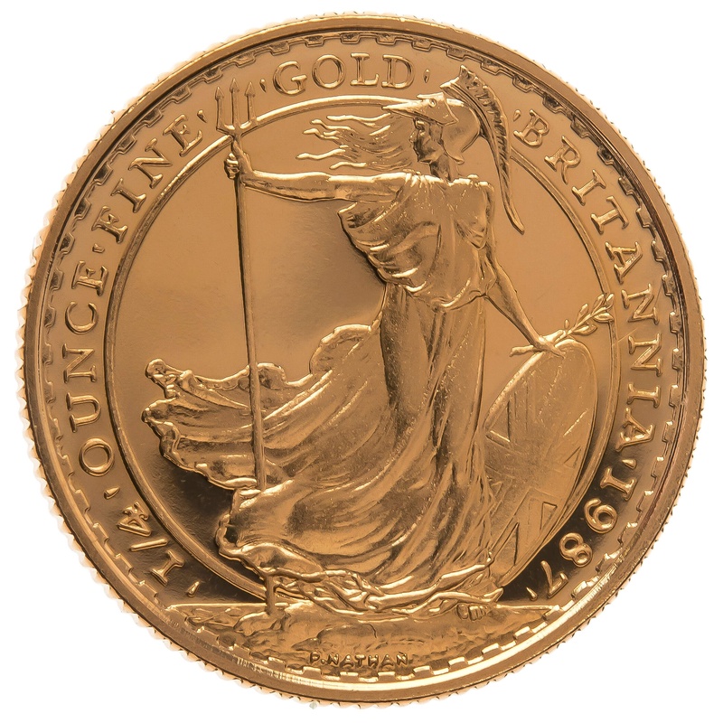 1987 Quarter Ounce Proof Britannia Gold Coin