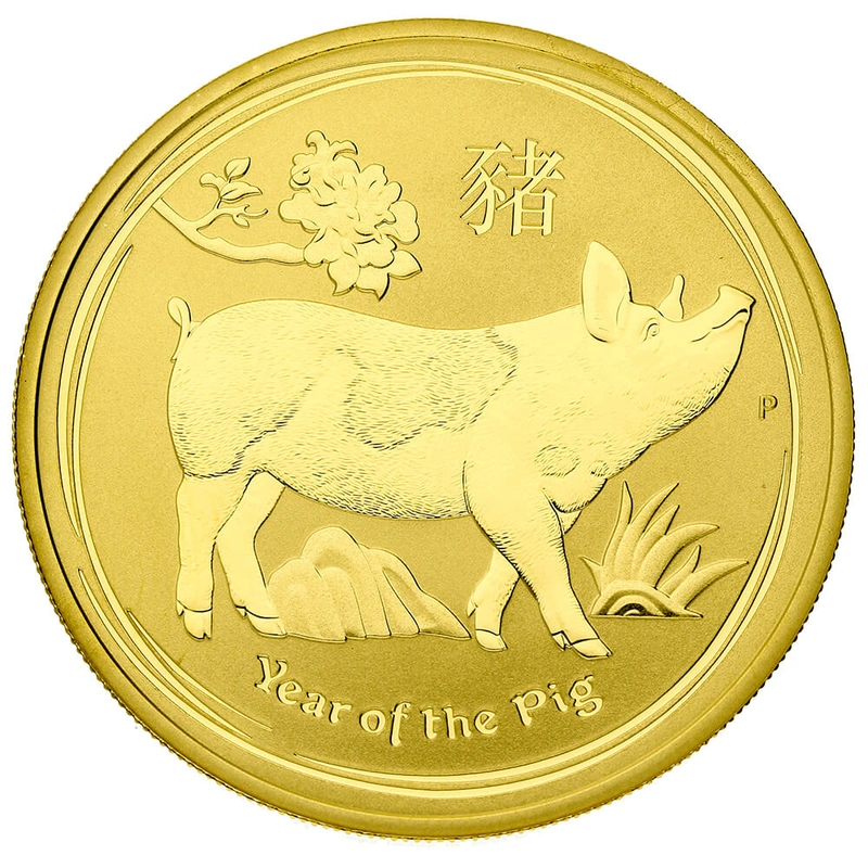 2019 1oz Perth Mint Year of the Pig Gold Coin