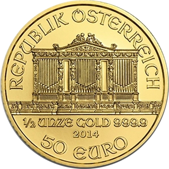 2014 1/2oz Austrian Gold Philharmonic Coin