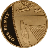2015 Proof Gold 1p Coin Royal Shield 5th Portrait