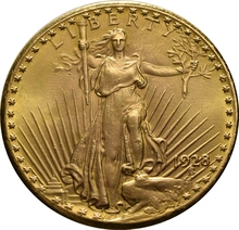 1928 $20 Gold Coin Double Eagle St Gaudens Head Philadelphia