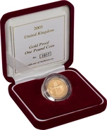 2005 Proof Gold 1 Pound Coin Menai Bridge Boxed