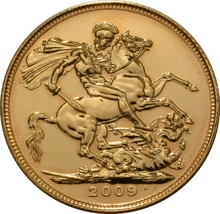 2009 Gold Sovereign Coin Elizabeth II Fourth Head