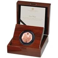 2023 50p Luke Skywalker & Princess Leia Star Wars Proof Gold Coin Boxed