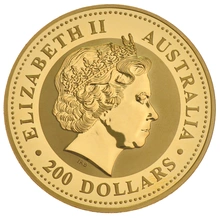 2001 Year of the Snake Gold Coin 2oz Perth Mint Australian Lunar Series