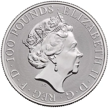 2022 1oz White Greyhound of Richmond Platinum Coin Queen's Beasts