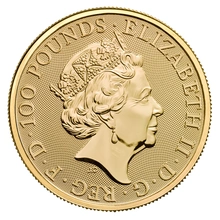 2018 1oz Unicorn of Scotland Gold Coin Queen's Beasts