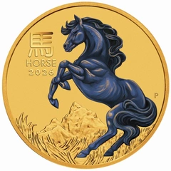 2026 1/10oz Perth Mint Year of the Horse Coloured Gold Coin