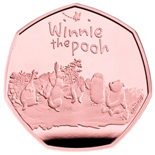 2021 Proof 50p Gold Coin Winnie the Pooh Boxed