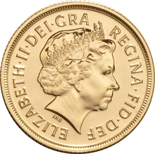 2004 Gold Sovereign Coin Elizabeth II Fourth Head