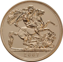 2007 Gold £5 Coin Brilliant Uncirculated Boxed