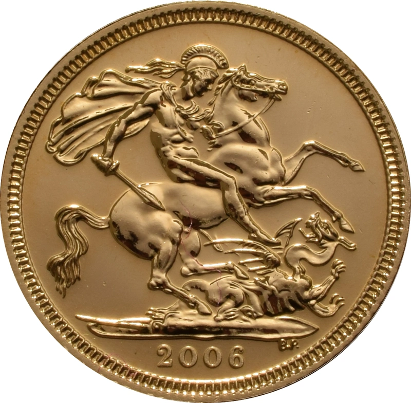 2006 Gold Half Sovereign Elizabeth II Fourth Head