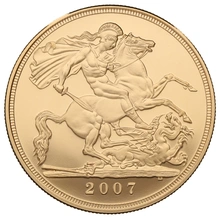 2007 Proof Gold Sovereign 4 Coin Set Boxed