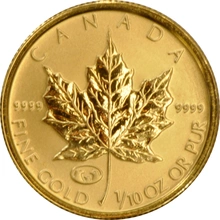 1998 1/10oz Canadian Maple Leaf Gold Coin
