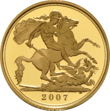 2007 Proof Gold Half Sovereign Elizabeth II Fourth Head